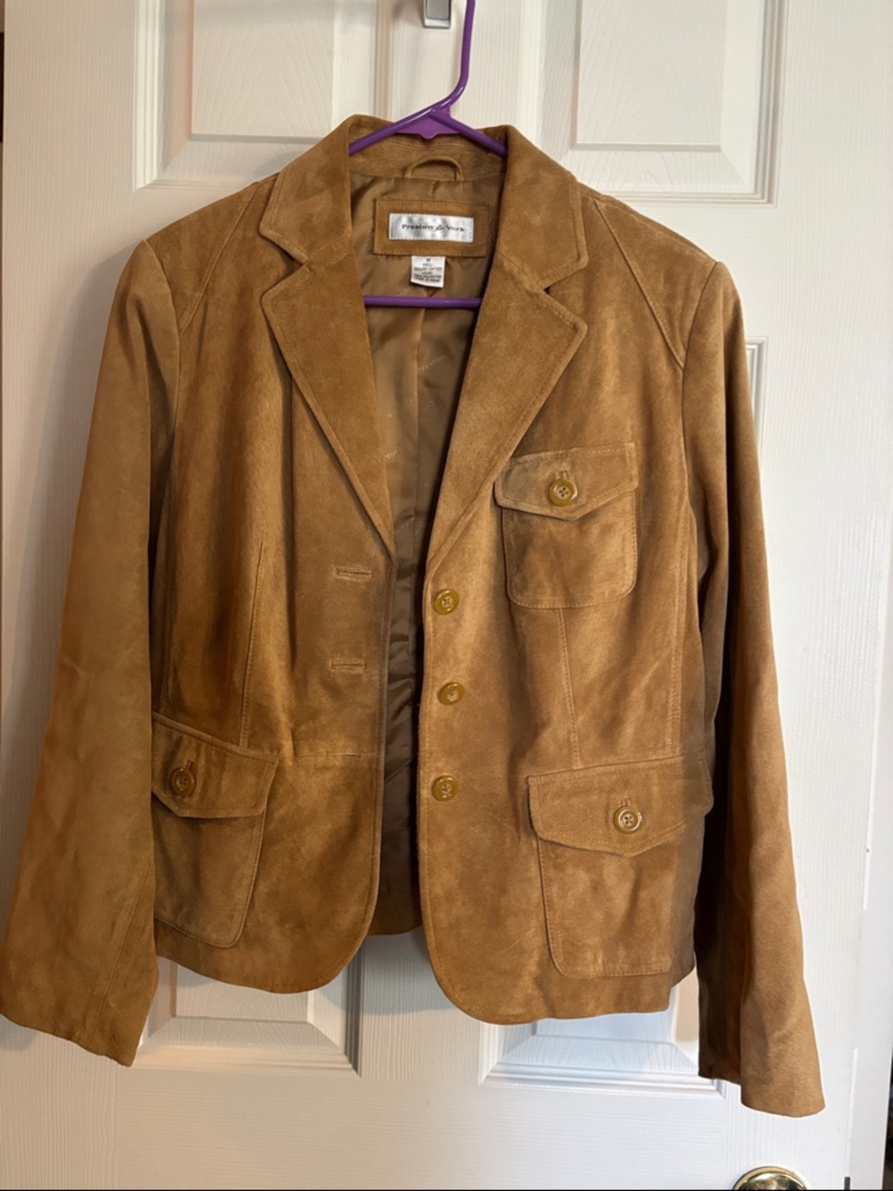 Preston & York Suede Blazer in Camel